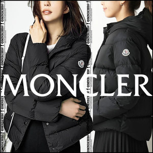 超人気モデルLENAR■国内正規品/新品【MONCLER】モンクレールワッペンロゴ高級感抜群/名作レナールブラックショートダウンジャケット2/L