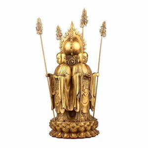 新品 仏像 地蔵菩薩 四面地藏王仏壇仏像開運置物 縁起物 金運 財運 守護総高21cm 