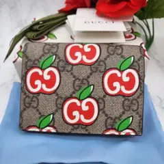 【希少】 GUCCI グッチ 折り財布 財布 GG アップル りんご