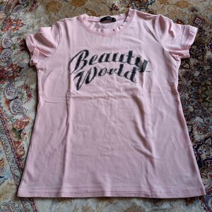 かわいい半袖 Tシャツ　送料無料　ピンク　Beauty World