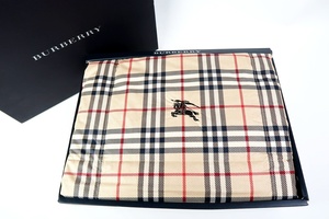 【新品同様・未使用】BURBERRY バーバリー ノバチェック 綿 ダウン フェザー 羽毛掛布団 キルティング【FN46】