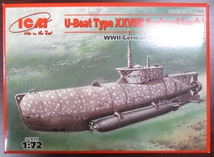 ICM 1/72 独(ドイツ) Uボート(U-Boot) XXVIIB Seehund(ゼーフント) 初期型 内袋未開封品 S.006 ミゼットサブ 小型潜水艇 