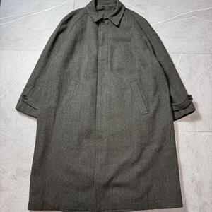 【80sアーカイブ!!美品!!】コムデギャルソンオム COMME des GARCONS HOMME ステンカラーコート　グレー　ウールメルトン　背抜き　サイズM