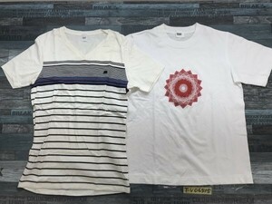 TAKEO KIKUCHI タケオキクチ メンズ 半袖Tシャツ 2点セット まとめ売り 2他 白