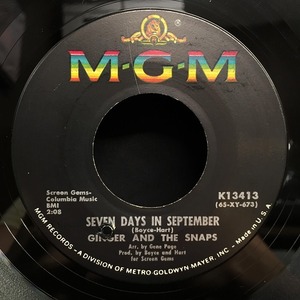 GINGER ADN THE SNAPS / STEVE DAYS IN SEPTEM (US-ORIGINAL)