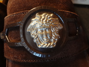 ◆世界の美逸品ヴェルサーチ本革ローファー◆GIANNI VERSACE Italy 10535 1087 28 7size=1足限【完全未使用/長期暗所保管/送料負担】