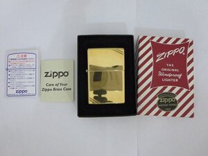 Zippo [ジッポー] オイルライター 1937レプリカ フラットトップ ゴールドカラー ダイアゴナル #270 旧ロゴ 2004年製 /ジャンク品 SG V23.0