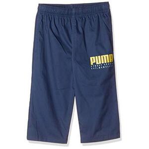 【KCM】Z-puma-602-130★展示品★【プーマ】キッズ ジュニア　ロングパンツ　Woven Capri Pant 綿100％　583221-02　ダークデニム　130