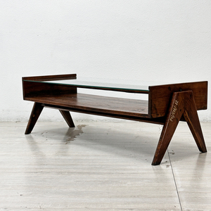 ● ピエールジャンヌレ Pierre Jeanneret コーヒーテーブル Coffee Table チーク無垢材 チャンディーガル レター有り 1960‘s ビンテージ