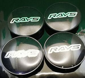 RAYS wide 68mm 黒銀 4つ ホイールキャップ ハリアー 86 マークX ノア エスティマ ヴィッツ カリーナ シエンタ インプレッサ フォレスター