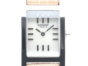 【 エルメス HERMES 】 腕時計 TA1.210 タンデム 19mm SS/革 シェル文字盤 クォーツ レディース 箱 04375-0