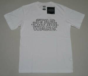 XLサイズ スターウォーズ 白 銀ロゴ Tシャツ ユニクロ × STAR WARS