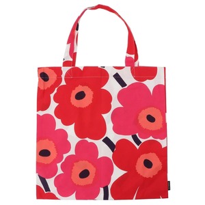 マリメッコ バッグ marimekko ウニッコ柄 ファブリック トートバッグ エコバッグ レッド/ホワイト Pieni Unikko 067572-001