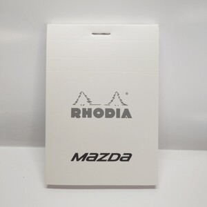 非売品 マツダ MAZDA RHODIA メモ帳 5×5 白 販促品 ノベルティ グッズ 配布品 自動車メーカー ディーラー 販売会社 希少 入手困難品 4