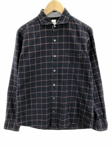 TAKEO KIKUCHI タケオキクチ チェック ネル シャツ size2/ネイビー ◇■ ☆ eaa9 レディース