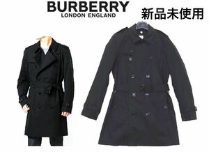 新品未使用 定価約30万 バーバリーロンドン トレンチコート 50 Ｌ ブラックBURBERRY コットン メンズ タグ付き