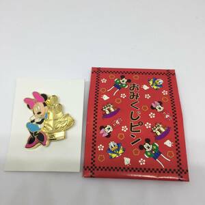 ♪ ディズニーストア ジャパン ピンバッジ おみくじ ミニー 門松 Disney Store OMIKUJI Minnie 2004年 新品 未使用 ピン