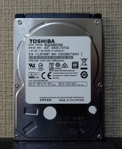 ■正常動作品■TOSHIBA製2.5inch AVコマンド対応HDD 2TB MQ04ABD200