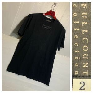 FULLCOUNT collection フルカウント　日本製　銀　ロゴプリント　半袖　Tシャツ　黒　2 ブラック　M程 ロゴTシャツ