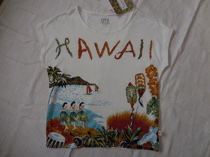 未使用タグ付 UNIQLO×イオラニ・スポーツウェア コラボ　UT　Tシャツ HAWAII ハワイ ‘IOLANI Hawaiian Classics S ＠10月限定送料無料