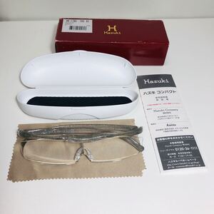 元箱付き　中古美品　ハズキルーペ 1.6倍　ハズキコンパクト　チタンカラー　クリアレンズ Hazuki ルーペ ハズキ