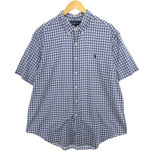 古着 ラルフローレン Ralph Lauren CLASSIC FIT 半袖 ボタンダウン チェックシャツ メンズXXL相当 /eaa485815