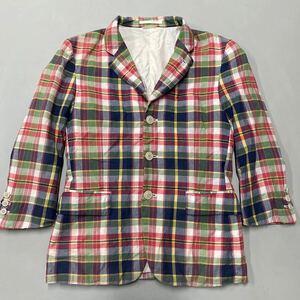 COMME des GARCONS HOMME PLUS コムデギャルソンオムプリュス チェック柄 ジャケット 日本製 Mサイズ MADE IN JAPAN アウター ブレザー