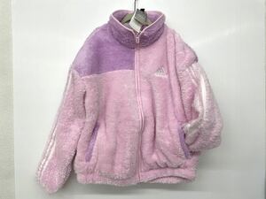 新品■アディダス adidas キッズ もこもこ ジャケット 150 ピンク×パープル HM9585 あたたかい