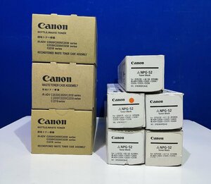 【越谷発】【Canon】純正未使用トナー NPG-52（ブラック×5本）★ 廃トナー回収容器３本付き ★　（35570）