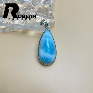 高級 EU製 定価12万円★ROBEAN・ラリマーペンダント★パワーストーン アクセサリー 天然石 高級 綺麗 お守り 約35.8*17*11.3mm Y527053