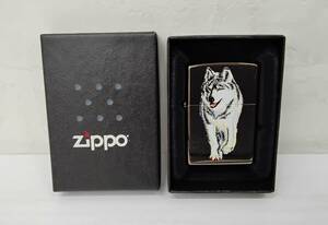 ZIPPO/ジッポー　ウルフ　オオカミ　狼　プリント　イラスト　L 01　火花OK　中古　現状品