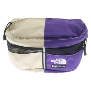 SUPREME シュプリーム 24SS × The North Face Split Waist Bag ノースフェイス スプリット ウエストバッグ ベージュ/パープル NM724001