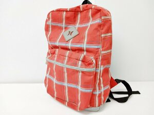 [14B-66-024-1] Hurley ハーレー リュック バックパック オレンジ系 グレー 中古