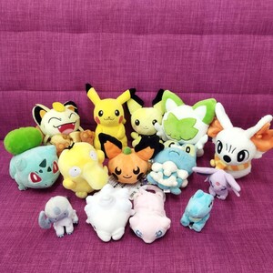 121302 ポケモン ミニ ぬいぐるみ まとめ ポケモンセンター タグ付き へんしんメタモン アブソル エーフィ ユキハミ ワニノコ ケロマツ