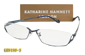 KATHARINE・HAMNETT キャサリンハムネット メガネ フレーム KH9189-3 正規品 日本製 アンダーリム チタン 眼鏡