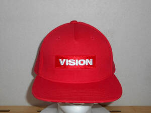 VISION STREET WEAR　 ヴィジョン　 キャップ　　帽子　　赤　　サイズFREE　　（３F　ハ大