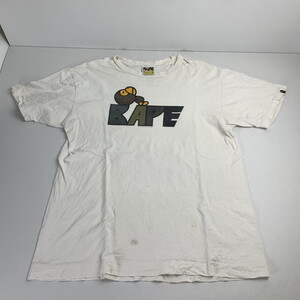 FUZ【現状渡し品】A BATHING APE 2000年代 Tシャツ SIZE:M 金タグ ダメージ大〈142-250111-KY-07-FUZ〉