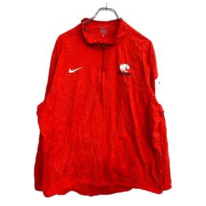 NIKE ナイロンジャケット XLサイズ ナイキ ハーフジップ レッド 古着卸 アメリカ仕入 t2411-3079