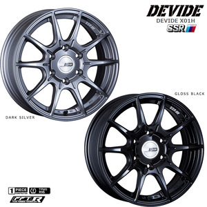 送料無料 SSR DEVIDE X01H for HIACE 6.5J-16 +38 6H-139.7 (16インチ) 6H139.7 6.5J+38【2本セット 新品】