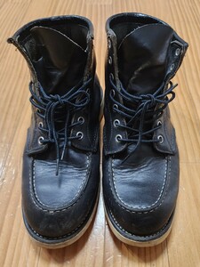 即決 早い者勝ち 断捨離【レッドウィング/RED WING】四角犬タグ 8179 サイズ7 1/2 E 25.5cm 黒/ブラック アイリッシュセッター アメカジ 