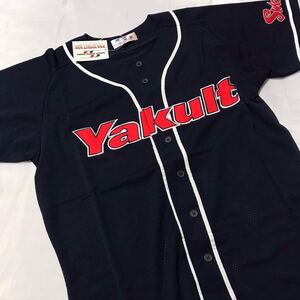 当時物　未使用　プロ野球　ヤクルトスワローズ　レプリカユニフォーム　メンズ　フリーサイズ　ビジター　ネイビー　タグ付き　応援グッズ