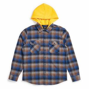 Brixton ブリクストン BOWERY HOOD L/S FLANNEL M シャツ パーカー ネルシャツ チェックシャツ フランネル　ベスト ジャケット