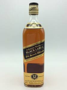 F17♪【未開栓】JOHNNIE WALKER ジョニーウォーカー ブラックラベル 12年 ジョニ黒 750ml 43% スコッチ ウイスキー 古酒 洋酒 ♪