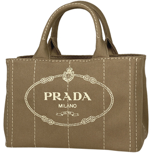 プラダ PRADA カナパ トート 2WAY ショルダーバッグ ハンドバッグ トートバッグ キャンバス ベージュ 1BG439 レディース 【中古】