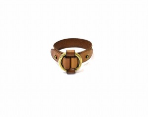 RABENS SALONER (レーベンサローネ / ラーベンスサロナー)LEATHER BRACELET WITH RING レザーブレスレット ウィズ リング ブラウンFREE