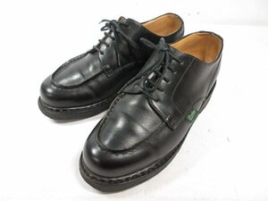 美品 【パラブーツ Paraboot】 シャンボード CHAMBORD レザー Uチップ 外羽根 ドレスシューズ 靴 (メンズ) size5 ブラック □30MZA6317□