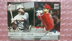 送込即決 2018 Topps Now Moment Of The Week NOW-1 Babe Ruth/Shohei Ohtani ベーブ・ルース/大谷翔平 期間限定発行カード トップス ナウ