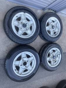 ◆AS530-3◆旧車◆ATS◆空冷ビートルサイズ◆15×5.5J+25◆4H130◆DUNLOP◆165SR15◆4本セット◆中古品◆