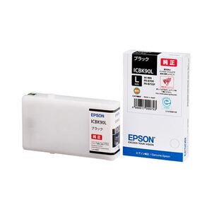 【新品】(まとめ) エプソン EPSON インクカートリッジ ブラック Lサイズ ICBK90L 1個 〔×10セット〕