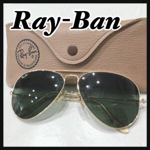 ☆Ray-Ban☆ RayBan レイバン サングラス アイウェア ゴールド メタル グリーンレンズ カラーレンズ 収納ケース 送料無料